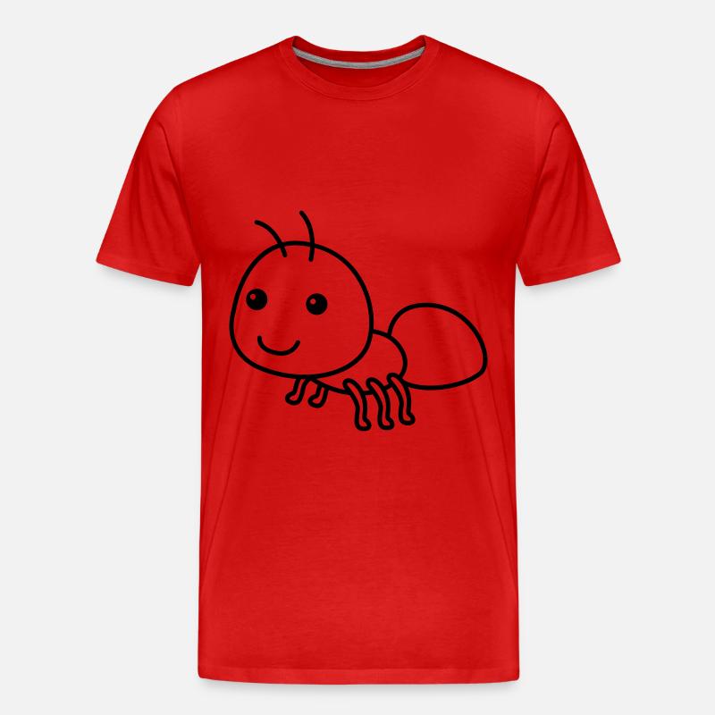 Ameise Comic Tier - Männer Premium Bio T-Shirt - Rot