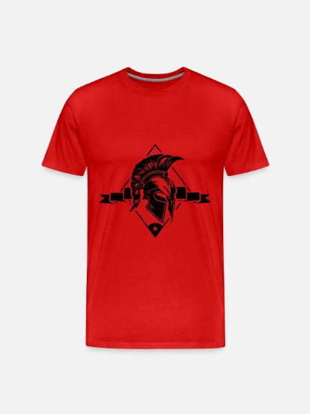 Casque Spartan Gladiator Sparta - T-shirt bio Premium Homme - rouge