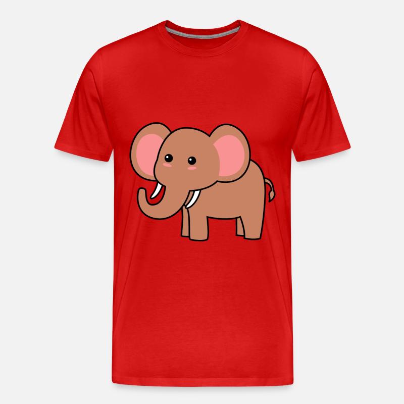 Mammut Comic Tier - Männer Premium Bio T-Shirt - Rot