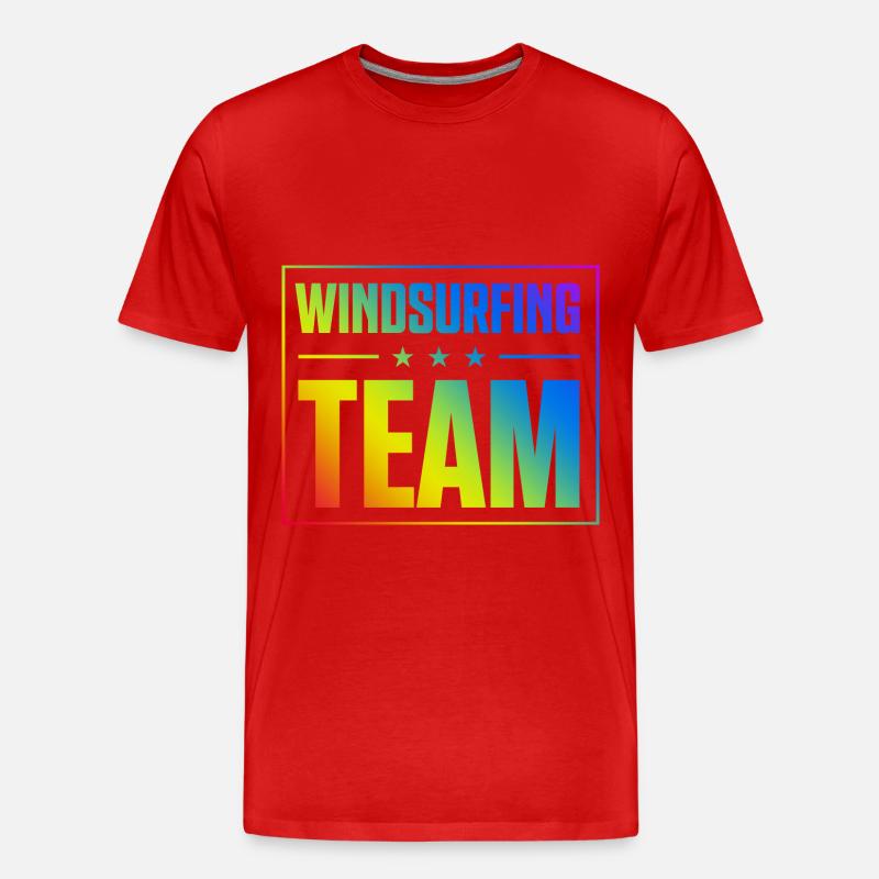 Windsurfing Team - Männer Premium Bio T-Shirt - Rot