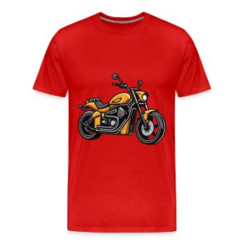 Motard Motard - T-shirt bio Premium Homme - rouge - Devant - Damien (186cm)