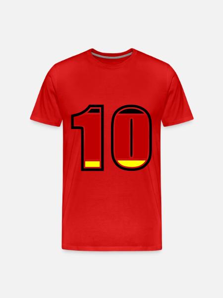 10 Number Germany Jersey - Men's Premium Organic T-Shirt - red