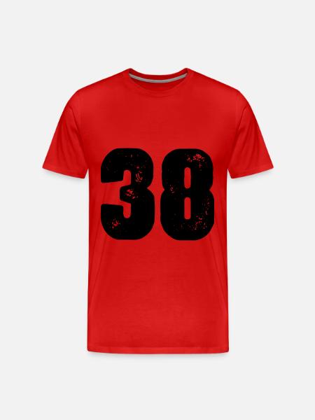 38 Number jersey - Men's Premium Organic T-Shirt - red