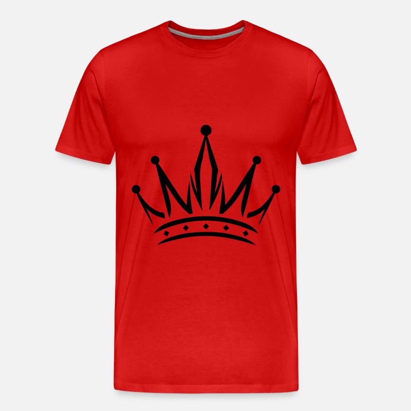 Krone Symbol - Männer Premium Bio T-Shirt - Rot