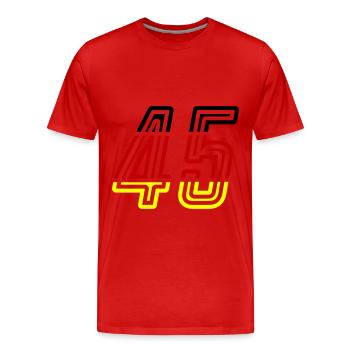 45 symbole numérique Allemagne - T-shirt bio Premium Homme - rouge - Devant - Damien (186cm)