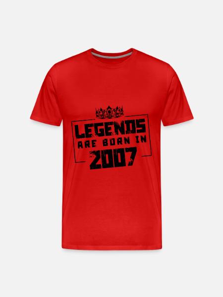 2007 Legends Born in - Men's Premium Organic T-Shirt - red