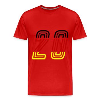 20 symbole de chiffres Allemagne - T-shirt bio Premium Homme - rouge - Devant - Damien (186cm)
