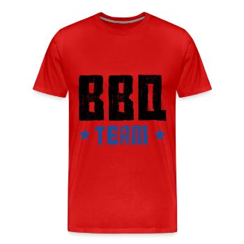 Équipe Bbq - T-shirt bio Premium Homme - rouge - Devant - Damien (186cm)