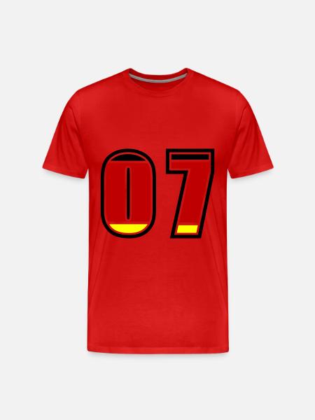 7 Number Germany Jersey - Men's Premium Organic T-Shirt - red