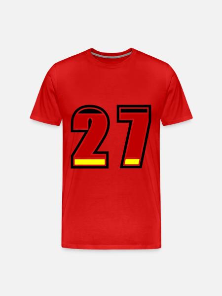 27 Number Germany Jersey - Men's Premium Organic T-Shirt - red