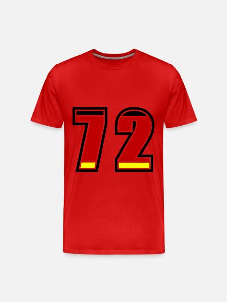 72 Number Germany Jersey - Men's Premium Organic T-Shirt - red