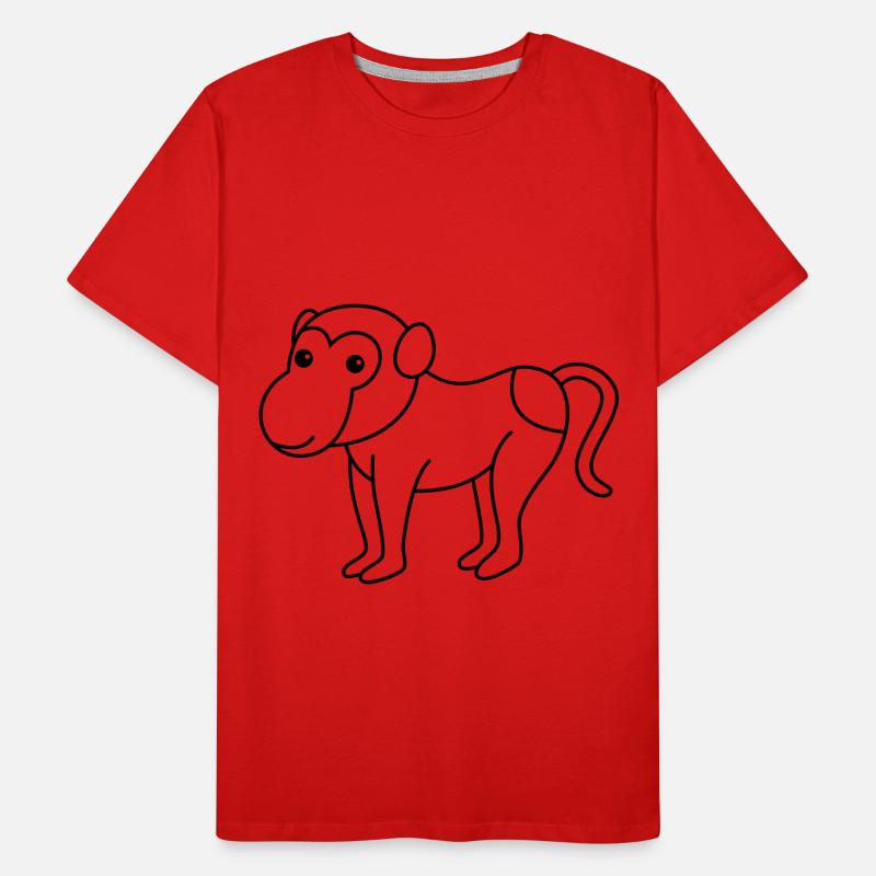 Monkey affe comic Männer Premium Bio T-Shirt