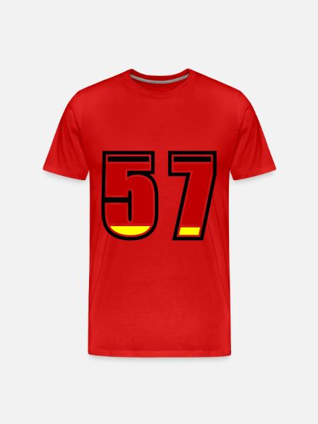 57 Number Germany Jersey - Men's Premium Organic T-Shirt - red