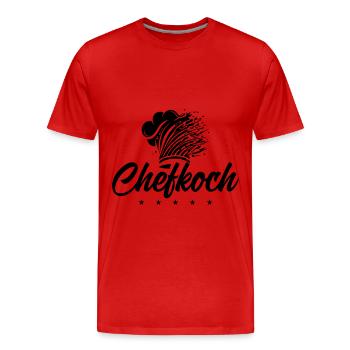 Kochmütze Chefkoch - Männer Premium Bio T-Shirt - Rot - Vorne - Damien (186cm)