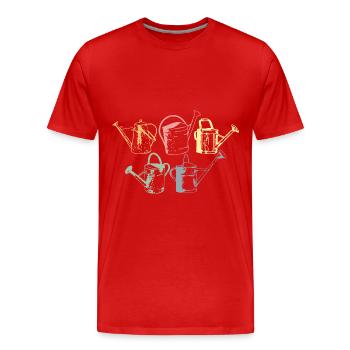 ARROSOIR DE JARDIN - T-shirt bio Premium Homme - rouge - Devant - Damien (186cm)