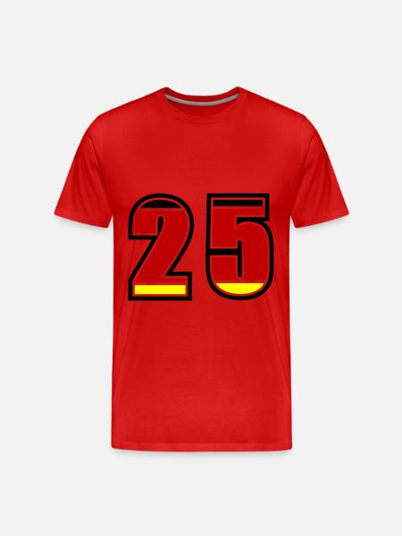 25 Number Germany Jersey - Men's Premium Organic T-Shirt - red
