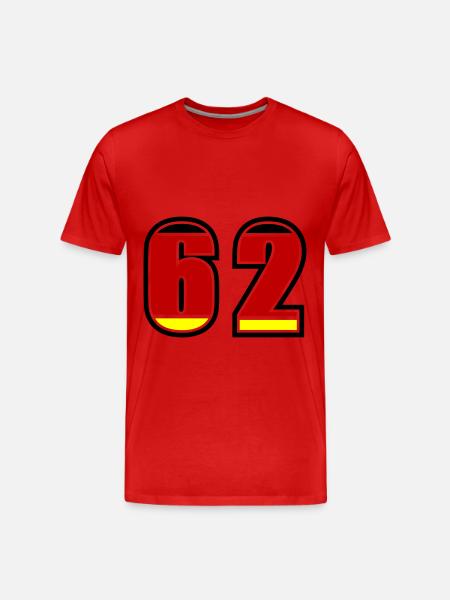 62 Number Germany Jersey - Men's Premium Organic T-Shirt - red