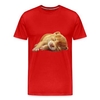 Wiesel - Männer Premium Bio T-Shirt - Rot - Vorne - Damien (186cm)