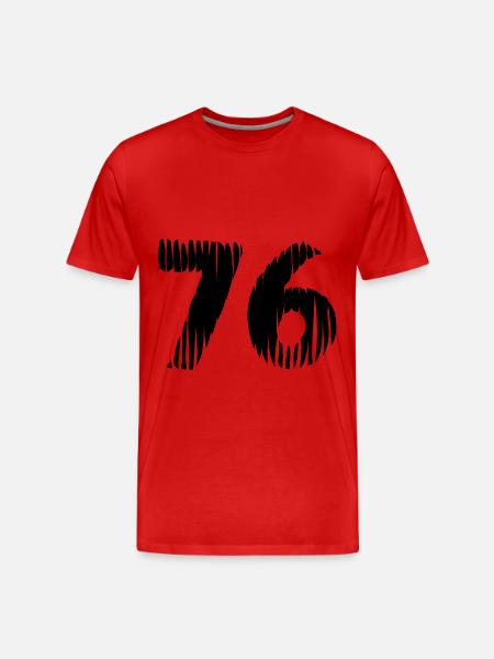 76 number jersey - Men's Premium Organic T-Shirt - red