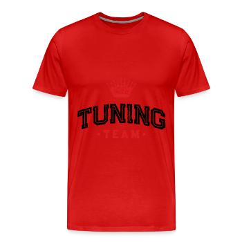 Équipe de tuning - T-shirt bio Premium Homme - rouge - Devant - Damien (186cm)