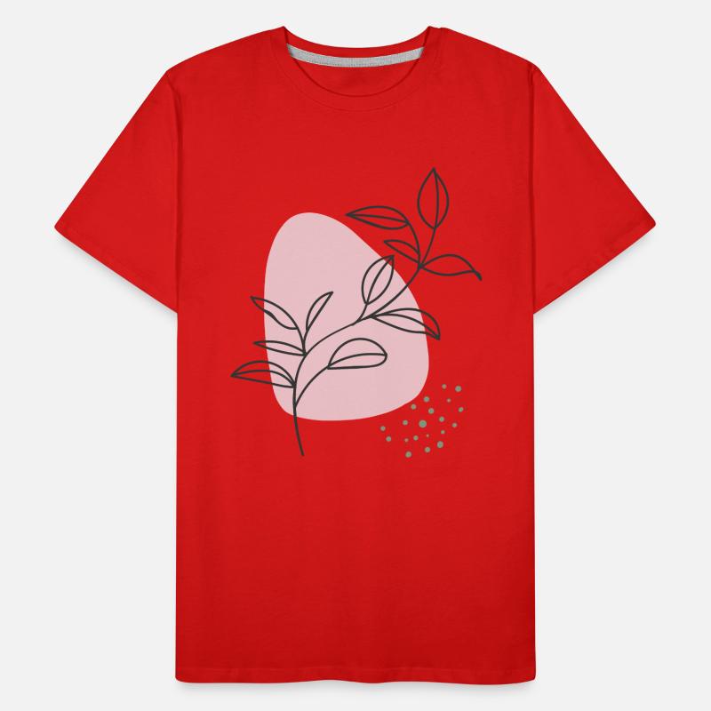 Fleur dessinée à la main 3 T-shirt bio Premium Homme