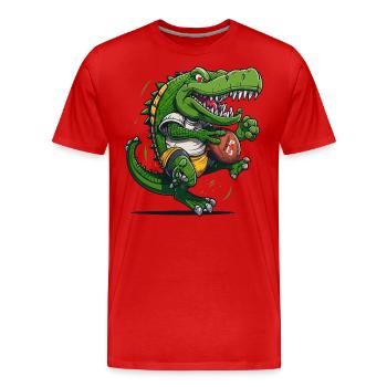 Croco d’Amérique - T-shirt bio Premium Homme - rouge - Devant - Damien (186cm)