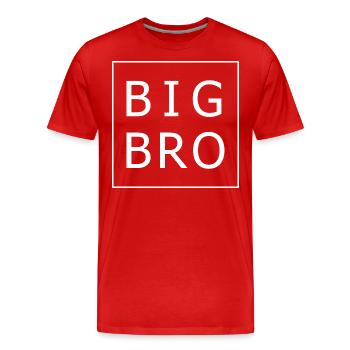 BIG BRO. BIG BROTHER - Men's Premium Organic T-Shirt - red - Front - Damien (186cm)