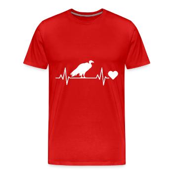 Geier - Männer Premium Bio T-Shirt - Rot - Vorne - Damien (186cm)