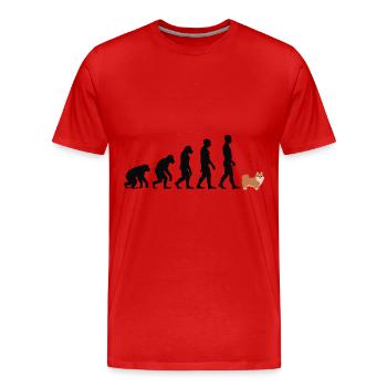 Dwarf spitz - Men's Premium Organic T-Shirt - red - Front - Damien (186cm)