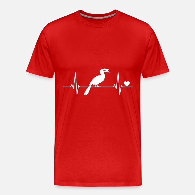 Nashornvogel - Männer Premium Bio T-Shirt - Rot