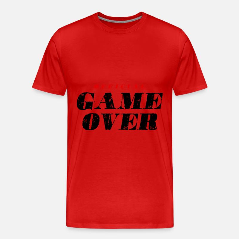 Game Over Spruch - Männer Premium Bio T-Shirt - Rot