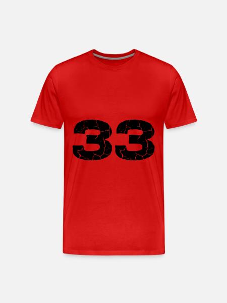 33 number jersey - Men's Premium Organic T-Shirt - red