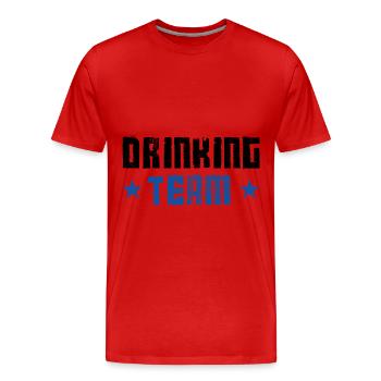 Équipe de consommation d’alcool - T-shirt bio Premium Homme - rouge - Devant - Damien (186cm)