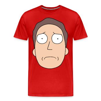 Rick and Morty Jerry Smith - Männer Premium Bio T-Shirt - Rot - Vorne - Damien (186cm)