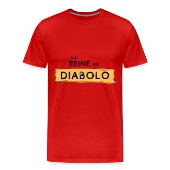 Cadeau humour diabolo cirque passion drôle - T-shirt bio Premium Homme - rouge - Devant - Damien (186cm)
