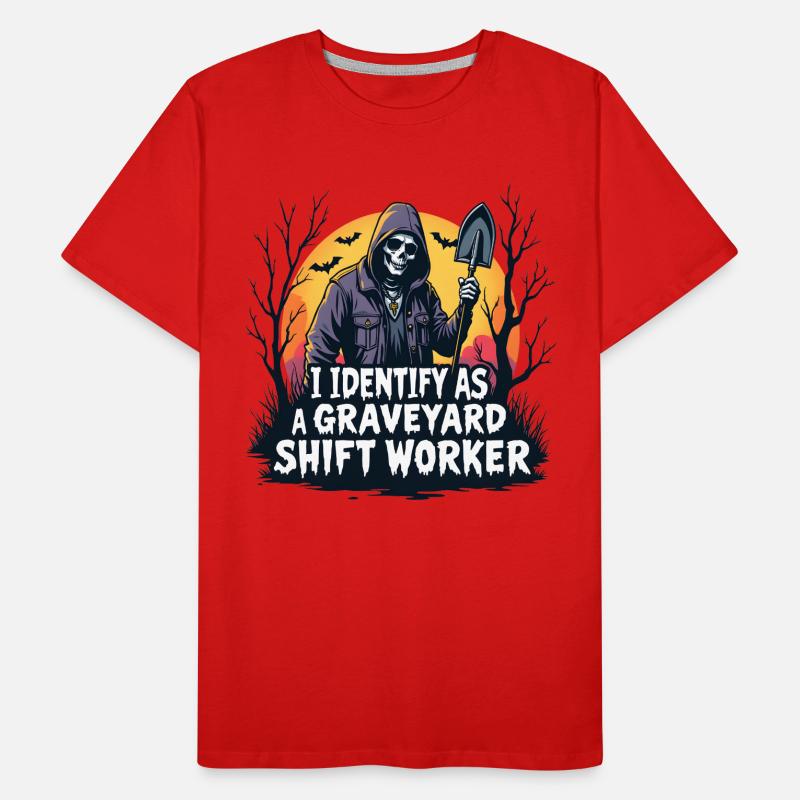 I Identify As A Graveyard Shift Worker Men's Premium Organic T-Shirt
