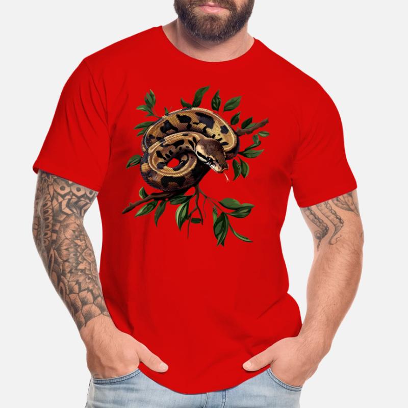 Königspython Schlangen Liebhaber Terrarium Python Männer Premium Bio T-Shirt