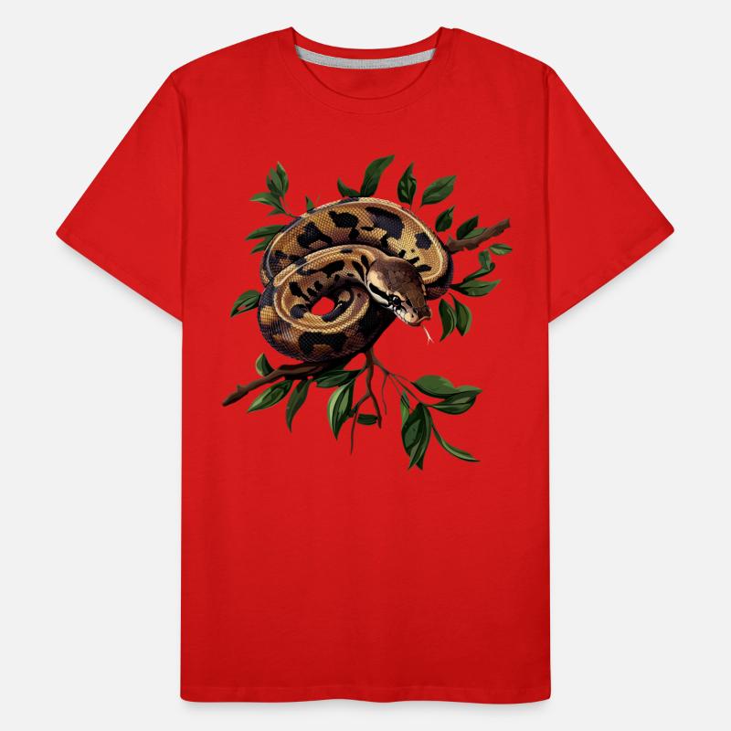 Königspython Schlangen Liebhaber Terrarium Python Männer Premium Bio T-Shirt