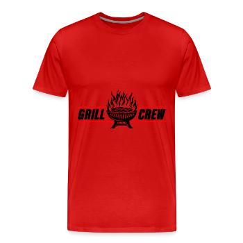 Grill Crew Grilling - Men's Premium Organic T-Shirt - red - Front - Damien (186cm)