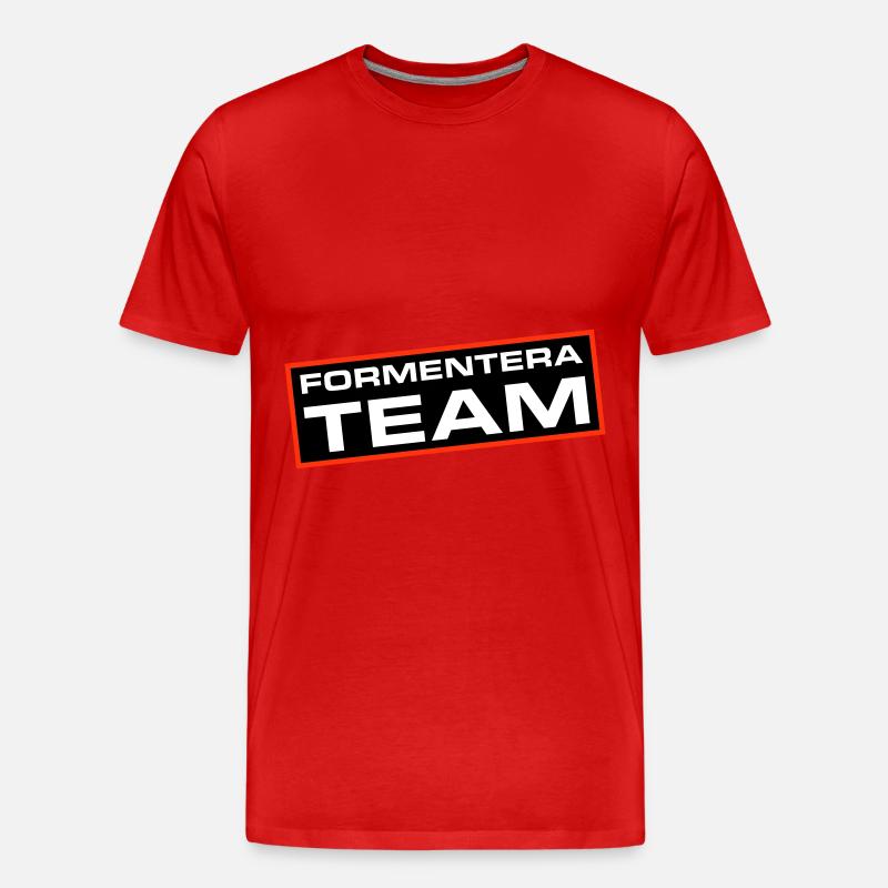 Formentera Team - Männer Premium Bio T-Shirt - Rot