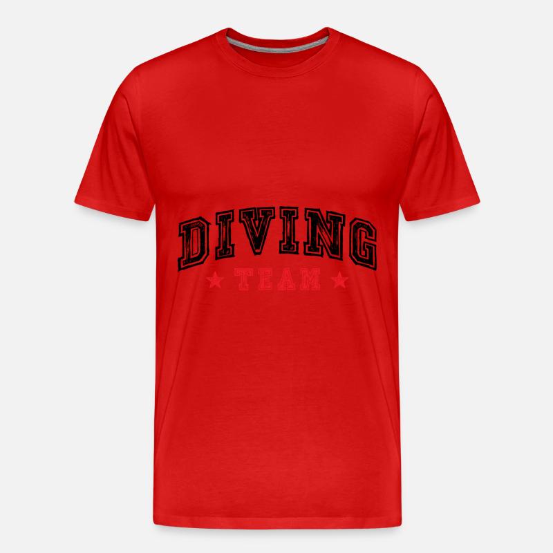 Diving Team - Männer Premium Bio T-Shirt - Rot
