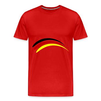 Deutschland Fahne - Männer Premium Bio T-Shirt - Rot - Vorne - Damien (186cm)