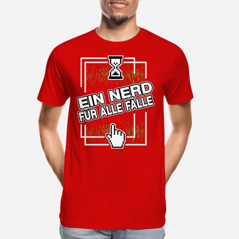 nerd administrator IT abteilung pixel coder Männer Premium Bio T-Shirt