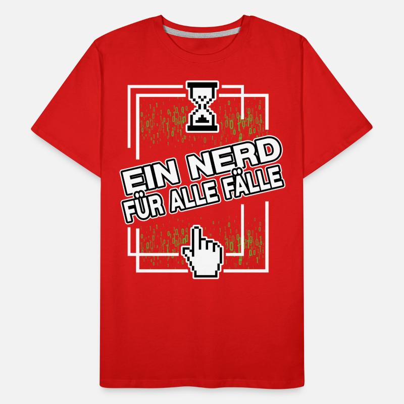nerd administrator IT abteilung pixel coder Männer Premium Bio T-Shirt