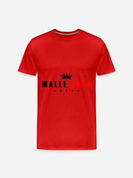 Malle 2024 Krone - Männer Premium Bio T-Shirt - Rot