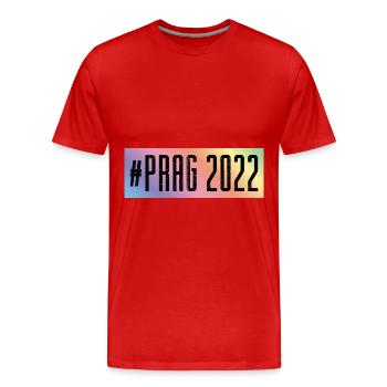 Prague 2022 - T-shirt bio Premium Homme - rouge - Devant - Damien (186cm)