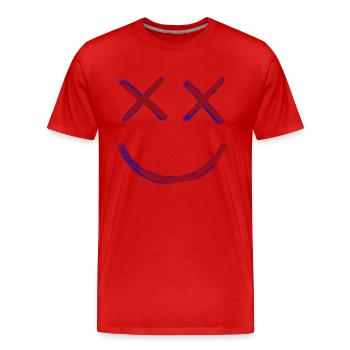 Smile - Männer Premium Bio T-Shirt - Rot - Vorne - Damien (186cm)
