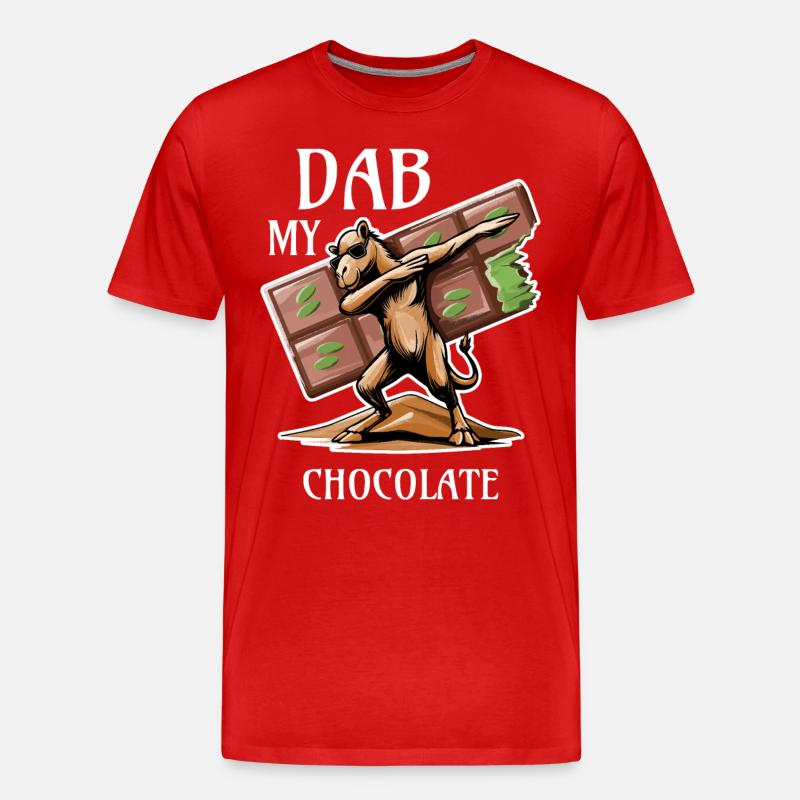 Dabbing Dromedar - Dubai Schokolade Geschenkidee - Männer Premium Bio T-Shirt - Rot
