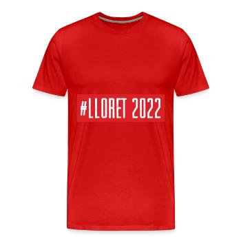Lloret De Mar 2022 - Men's Premium Organic T-Shirt - red - Front - Damien (186cm)