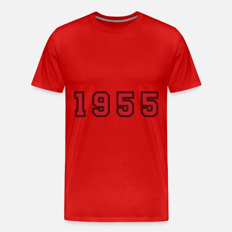 Numéro de l’année 1955 - T-shirt bio Premium Homme - rouge